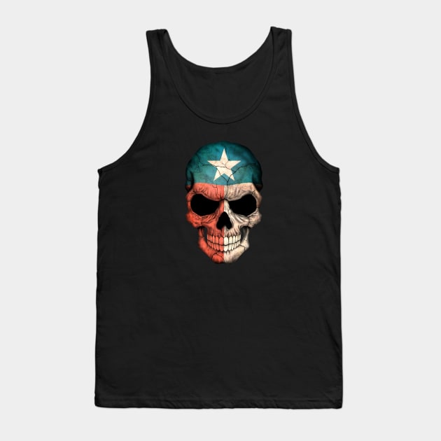 Texas Flag Skull Tank Top by jeffbartels